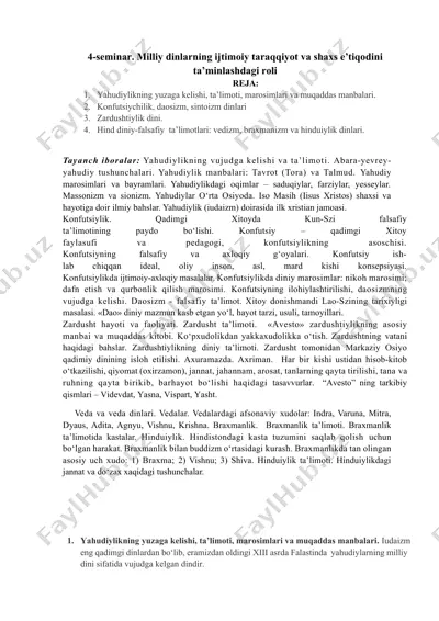 milliy dinlarning ijtimoiy taraqqiyot va shaxs e’tiqodini ta’minlashdagi roli — DOCX