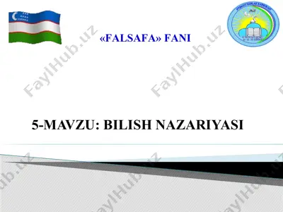 falsafa faniga kirish — PPTX
