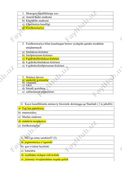 monogen kasalliklariga xos — DOCX