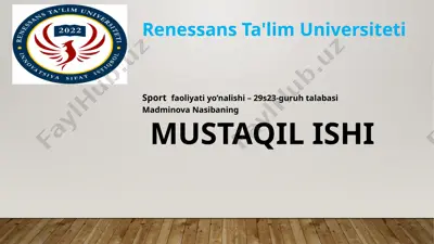renessans ta'lim universiteti — PPTX