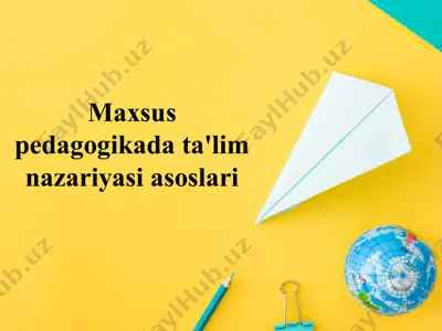 maxsus pedagogika data o'lim nazariyasi asoslari — PPTX
