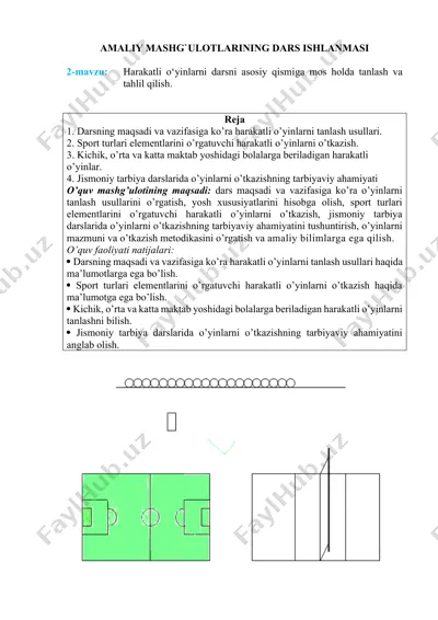 harakatli o'yinlarni tanlash va tahlil qilish — DOCX