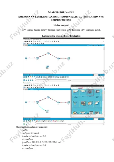 vpn tarmoq qurish laboratoriya ishi — DOCX