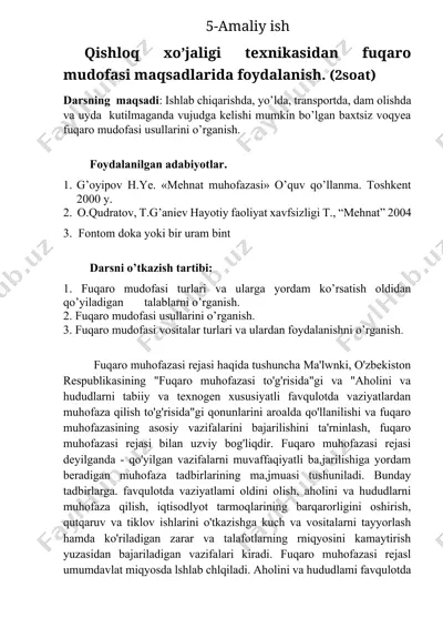 fuqaro mudofasi — DOCX