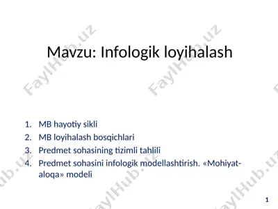infologik loyihalash — PPTX