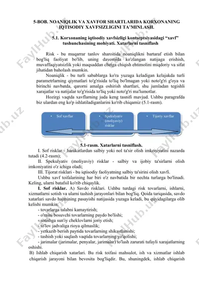 noaniqlik va xavfor shartlarida korxonaning iqtisodiy xavfsizligini ta’minlash — DOCX