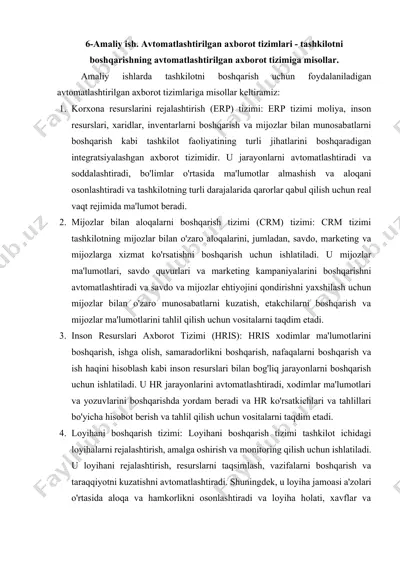 avtomatlashtirilgan axborot tizimlari — DOCX