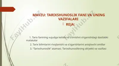 tarixshunoslik — PPTX