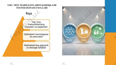 yog‘ moy mahsulotlarini qadoqlash texnologiyasi usullari — PPTX
