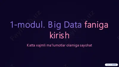 katta xajmli ma'lumotlar — PDF