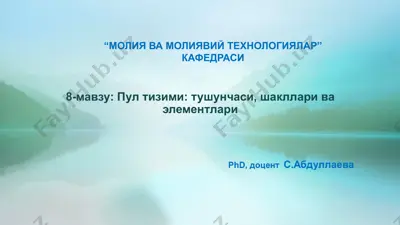 pul tizimi: tushunchasi, shakllari va elementlari — PPTX