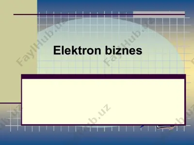 elektron biznes — PPT