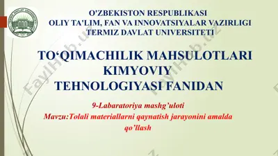 kimyoviy tolalar — PPTX