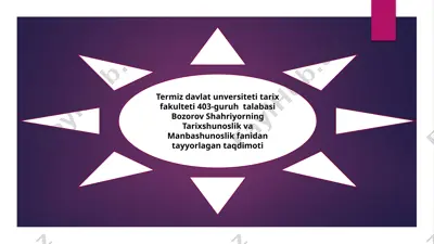 amir temur va temuriylar davri tarixshunosligi — PPTX
