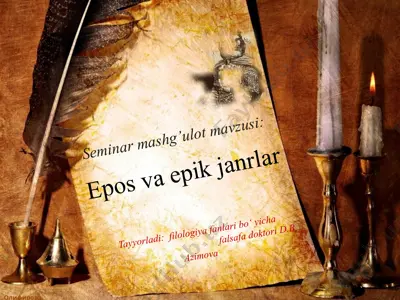 epos va epik janrlar — PPTX