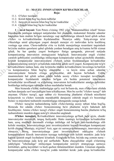 innovatsion ko’rsatkichlar — DOCX