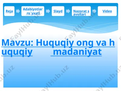 huquqiy ong va huquqiy madaniyat — PPTX