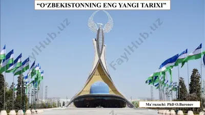 oʻzbekistonning eng yangi tarixi — PPTX