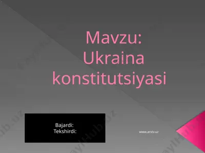 ukraina konstitutsiyasi — PPTX