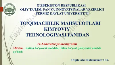 laboratoriyamashg’uloti — PPTX