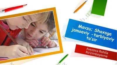 jamoa va jamoaviy munosabatlar — PPTX