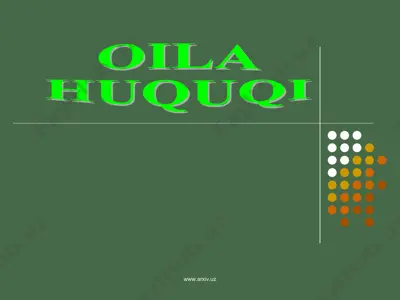 oila huquqi — PPT
