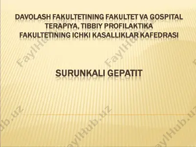 surunkali gepatit — PPT