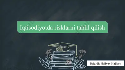 iqtisodiyotda risklarni tahlil qilish   slayd — PPTX