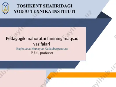 pedagogik mahorat — PPT