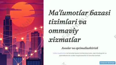 ma'lumotlar bazasi tizimlari — PDF