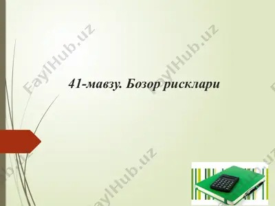 bozor rikslari — PPTX