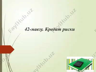 kredit riski — PPTX