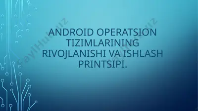 android operatsion tizimlari — PPTX