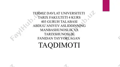 o'zbekistonning tarixi — PPTX