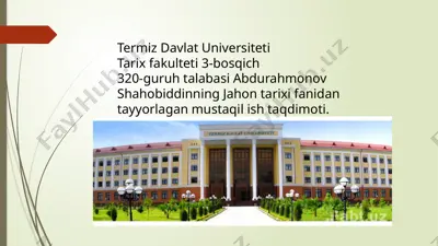 xvii-xix asrlarda yaponiyada davlat tuzimi — PPTX