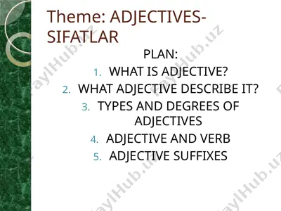 sifatlarnar — PPTX
