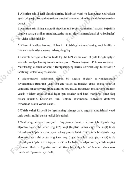 algoritm tahlili — DOCX