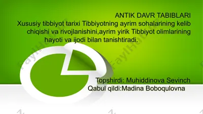 antik davr tabiblari — PPTX