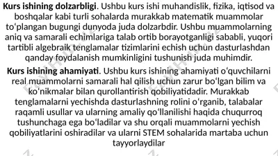 kurs ishining dolzarbligi — PPT