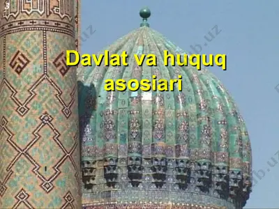 davlat va huquq asosiari — PPT
