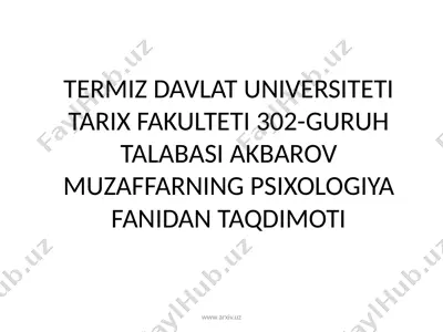 pedagogika fanidan taqdimot — PPTX