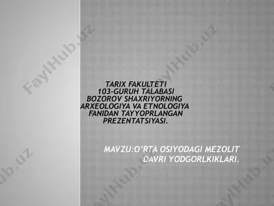 machay yodgorligi — PPTX