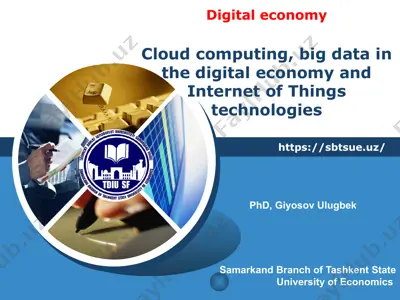 cloud computing, big data va internet of things texnologiyalari — PPTX