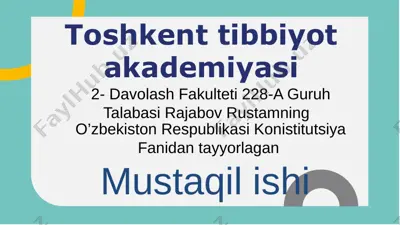 huquqiy asoslar — PPTX