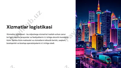 xizmatlar logistikasi — PPTX