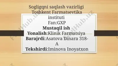 gxp asoslari faniga kirish — PPTX