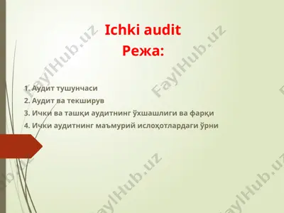 ichki audit — PPTX