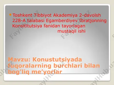 konstitutsiyadagi fuqoralar — PPTX