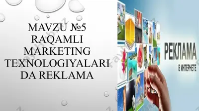 raqamli marketing texnologiyalari dasturlari — PPTX