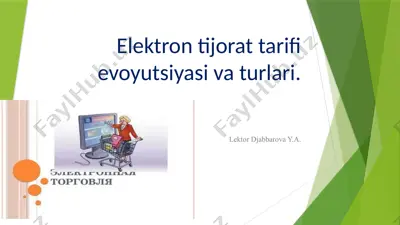 elektron tijorat: e-tijorat va e-marketing — PPTX